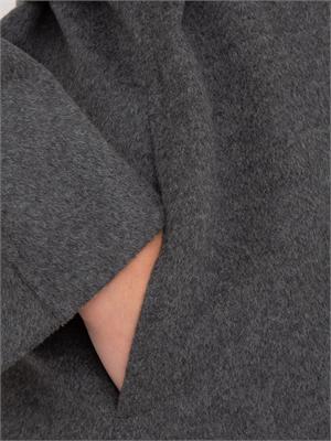 Cappotto midi Cles Max Mara in doppio drap di lana grigio in DONNA