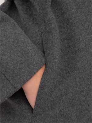 Cappotto midi Cles Max Mara in doppio drap di lana grigio in DONNA