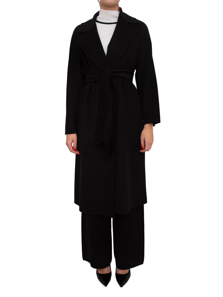 Cappotto midi Cles Max Mara in doppio drap di lana nero