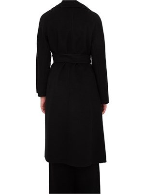 Cappotto midi Cles Max Mara in doppio drap di lana nero in DONNA