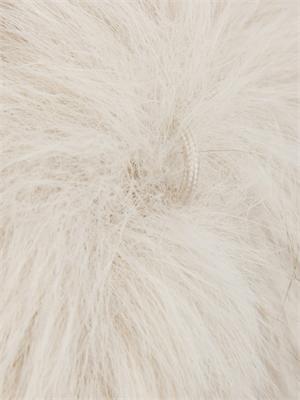 Pelliccia midi Eros Max Mara in tessuto effetto faux fur avorio in DONNA
