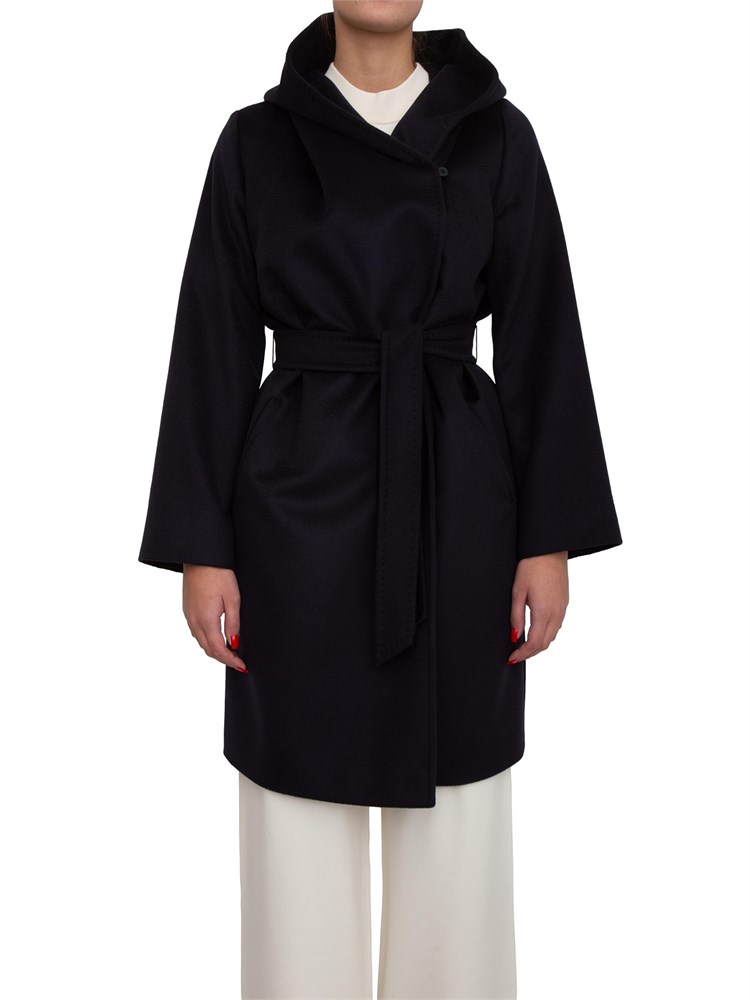 Cappotto midi Newmang Max Mara in pura lana blu