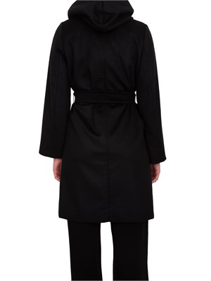 Cappotto midi Newmang Max Mara in pura lana nera in DONNA