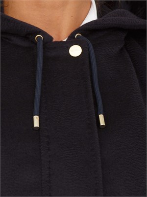 Giaccone donna Derris Max Mara in drap di lana blu in DONNA