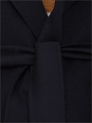 Cappotto Ajaccio Max Mara in lana, seta e cashmere blu in DONNA