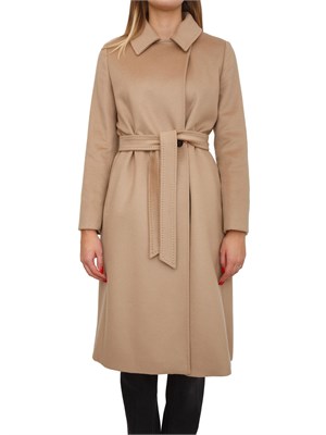 Cappotto Bcollag Max Mara in pura lana cammello in DONNA