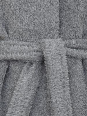 Cappotto Ferito di Max Mara in lana e alpaca effetto furry grigio in DONNA