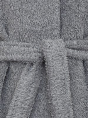 Cappotto Ferito di Max Mara in lana e alpaca effetto furry grigio in DONNA