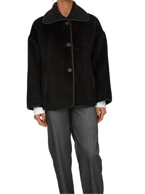 Giaccone Vadet Max Mara in alpaca nera in DONNA