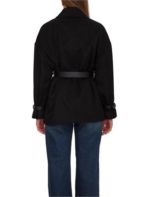 Cappotto doppiopetto Pausa di Max Mara in lana nera in DONNA