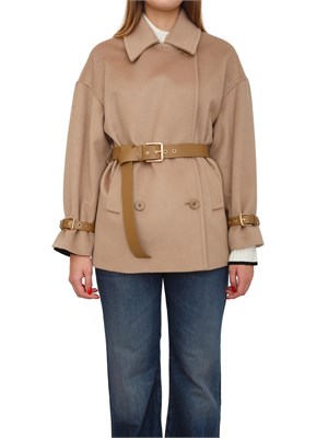 Cappotto doppiopetto Pausa di Max Mara in lana cammello in DONNA