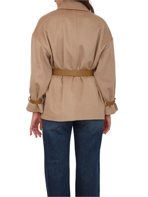 Cappotto doppiopetto Pausa di Max Mara in lana cammello in DONNA