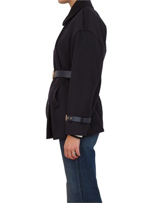 Cappotto doppiopetto Pausa di Max Mara in lana blu in DONNA