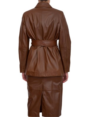 Giacca donna Tolmin Max Mara in pelle cuoio in DONNA