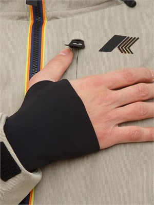 Giacca da sci Lamet K-Way uomo in velluto beige a coste in UOMO