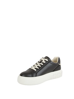 Sneakers Pinko Yoko 01 in pelle nera in DONNA