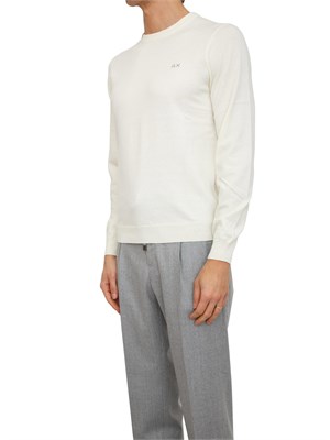 Maglia uomo Sun68 in lana e cotone bianco in UOMO