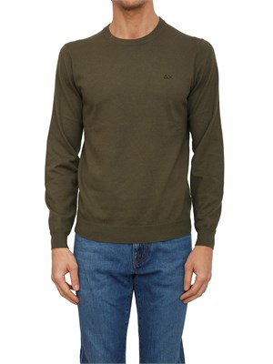 Maglia uomo Sun68 in lana e cotone verde in UOMO