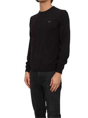 Maglia uomo Sun68 in lana e cotone nero in UOMO