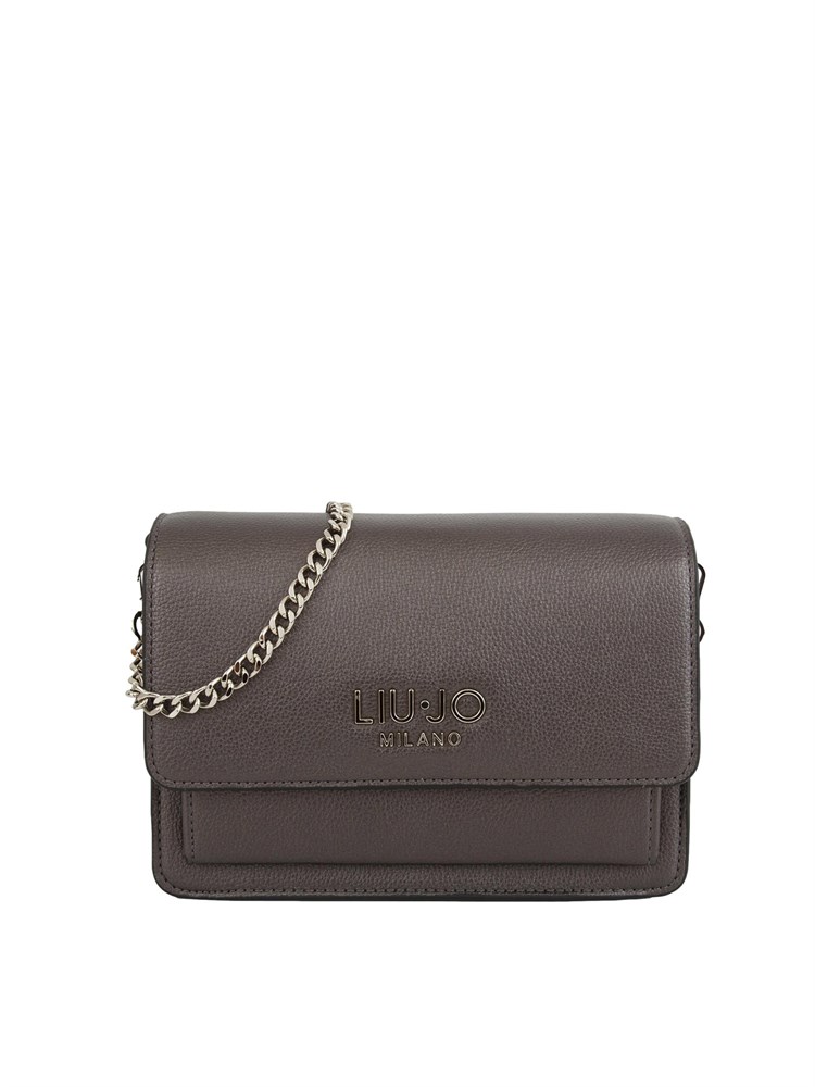 Borsa a tracolla Liu Jo in ecopelle grigia e catena argento