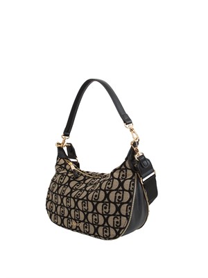 Borsa Liu Jo donna in tessuto beige con logo jacquard in DONNA