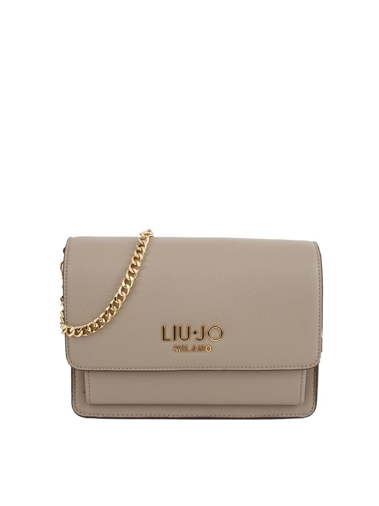 Borsa a tracolla Liu Jo in ecopelle taupe e catena