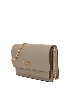 Borsa a tracolla Liu Jo in ecopelle taupe e catena in DONNA