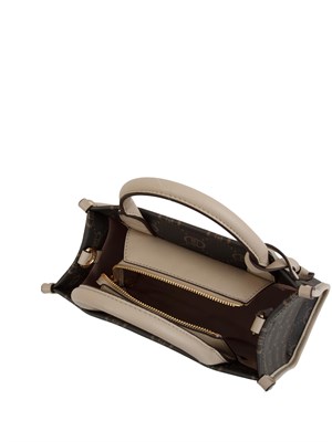 Borsa Liu Jo Righi in ecopelle marrone con logo all over in DONNA