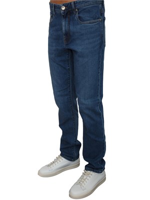 Jeans Corneliani in denim stretch blu in UOMO