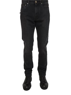 Jeans Corneliani in denim di cotone nero in UOMO