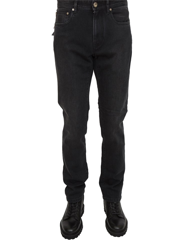 Jeans Corneliani in denim di cotone nero