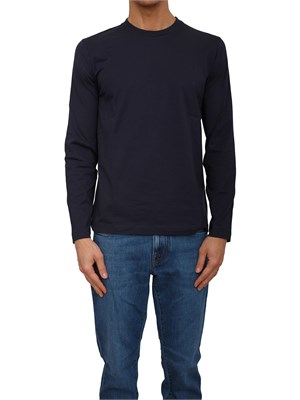 T-shirt uomo Corneliani in cotone blu in UOMO