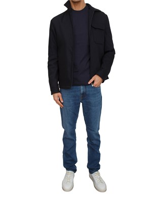 T-shirt uomo Corneliani in cotone blu in UOMO