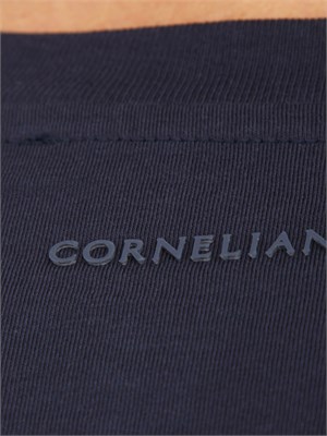 T-shirt uomo Corneliani in cotone blu in UOMO