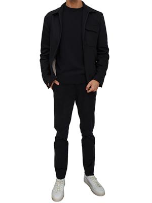 Maglia girocollo Corneliani uomo in lana e cashmere blu in UOMO
