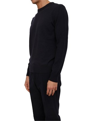 Maglia girocollo Corneliani uomo in lana e cashmere blu in UOMO