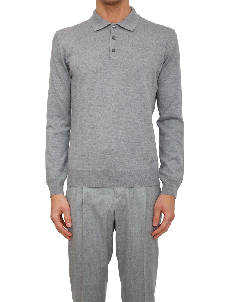 Polo Corneliani in pura lana vergine grigio