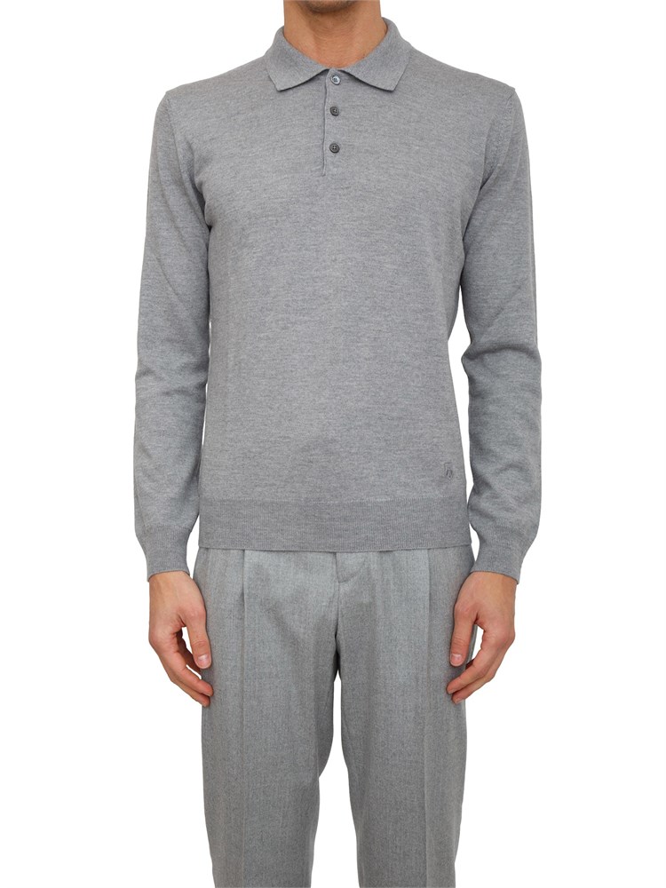 Polo Corneliani in pura lana vergine grigio