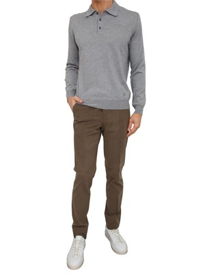 Pantaloni Corneliani in misto lana verde in UOMO