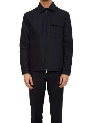 Giubbotto uomo Corneliani in misto cashmere e lana blu in UOMO