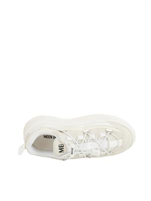 Sneakers Moon247 Xlace Moon Boot in pelle e tessuto bianco in DONNA