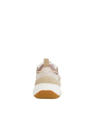 Sneakers Moon247 Xlace Moon Boot in pelle e tessuto beige in DONNA