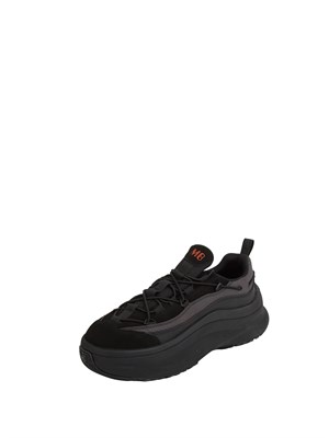 Sneakers Moon247 Xlace Moon Boot in pelle e tessuto neri in UOMO