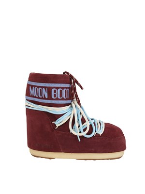 Moon Boot Icon Low unisex in camoscio burgundy in DONNA