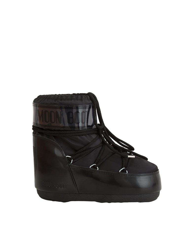 Moon Boot Low Glace unisex in raso nero