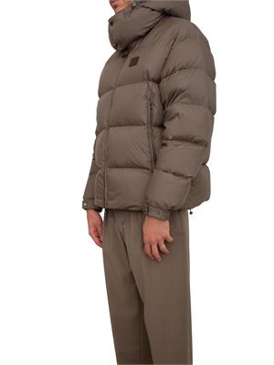 Piumino uomo Emporio Armani in nylon verde kaki in UOMO