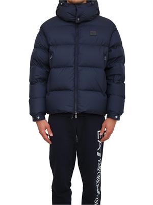 Piumino uomo Emporio Armani in nylon blu in UOMO