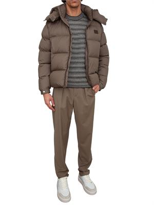 Maglia uomo Emporio Armani in pura lana vergine beige e blu in UOMO