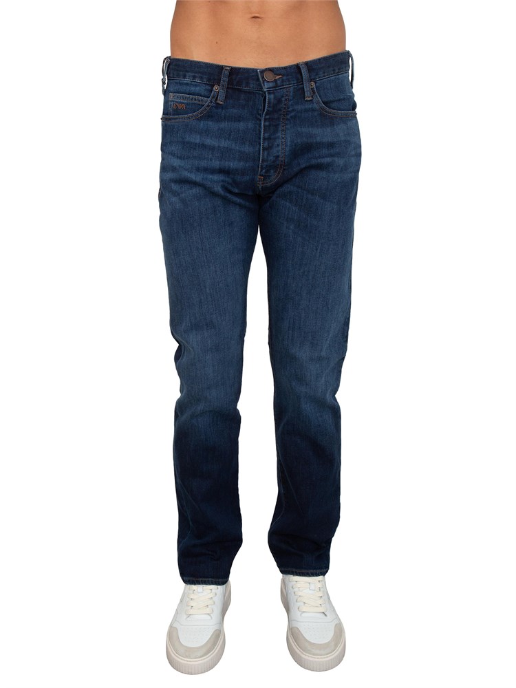 Jeans uomo Emporio Armani in cotone blu scuro