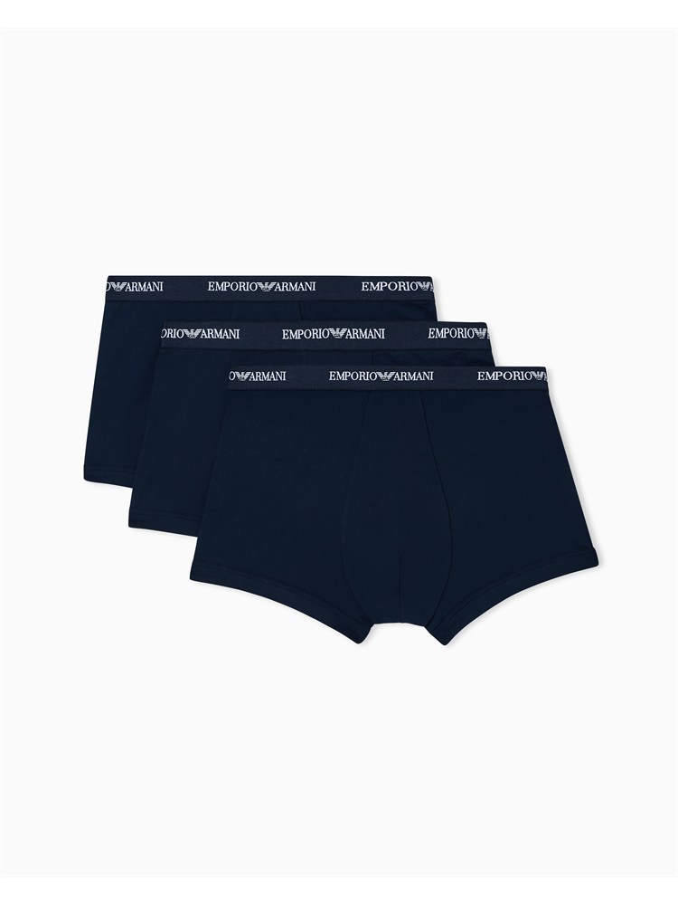 Pack 3 boxer Emporio Armani in cotone stretch blu